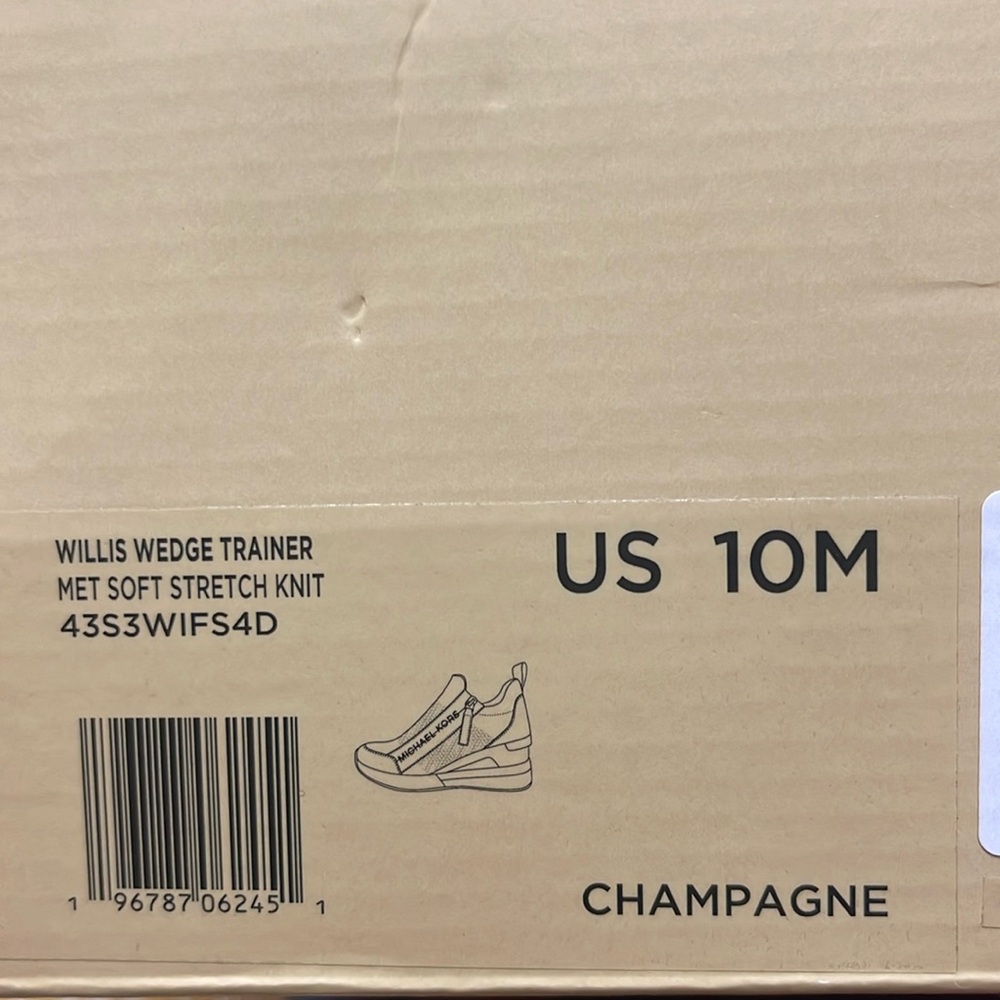Women’s Michael Kors Willis Metallic Stretch Knit Trainer size 10 - Picture 7 of 12